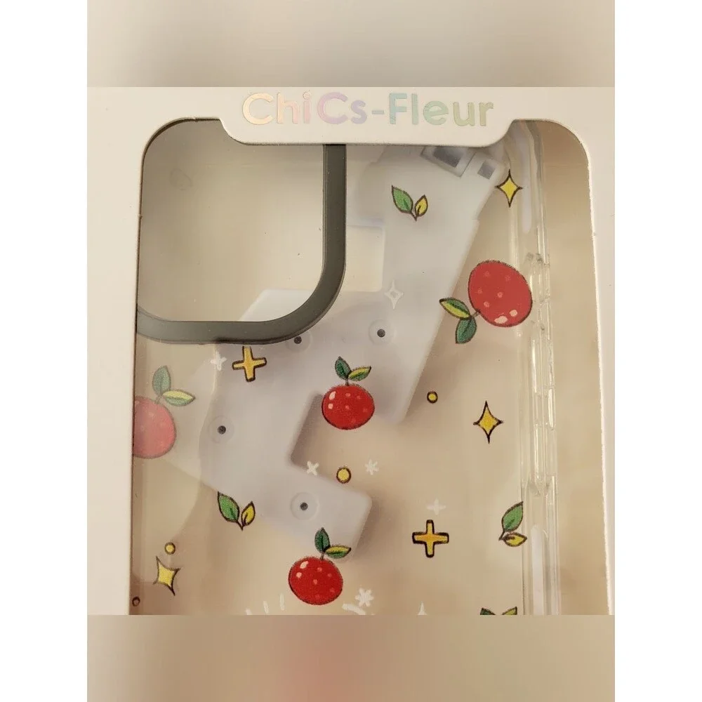 Iphone 16 Capybara Phone Case ChiCs-Fleur Cherries Clear Background